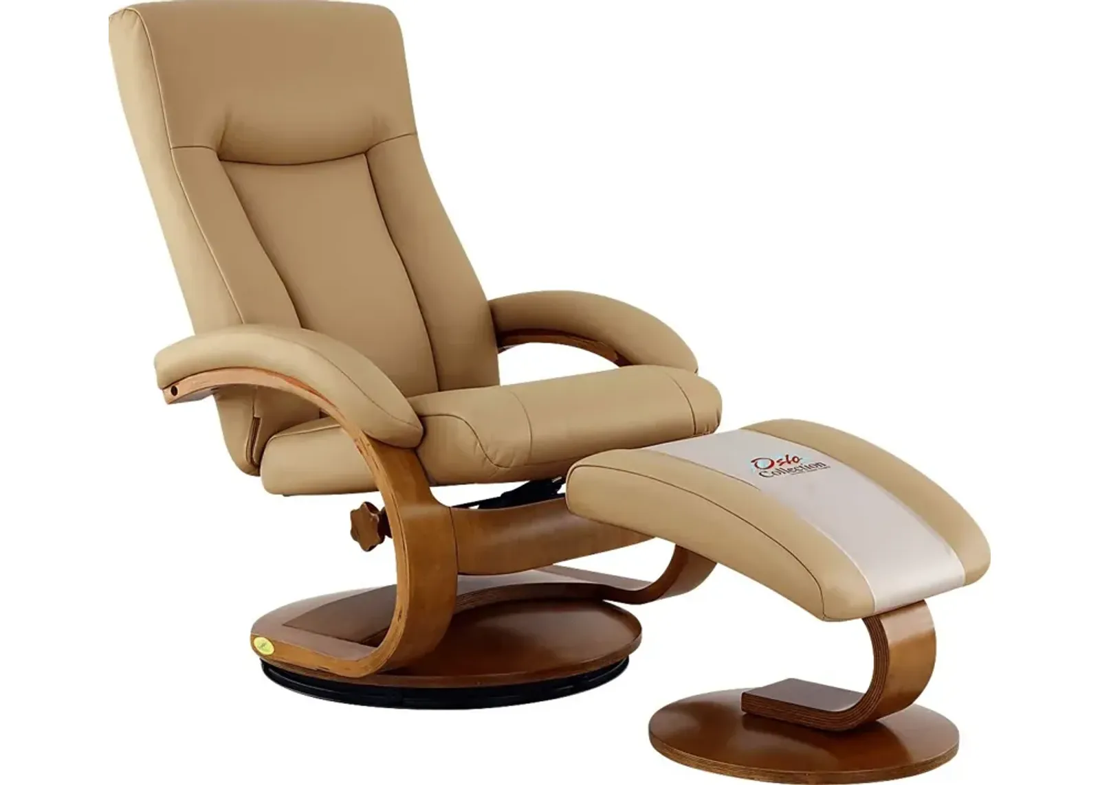 Oslo Collection Hamar Tan Recliner & Ottoman