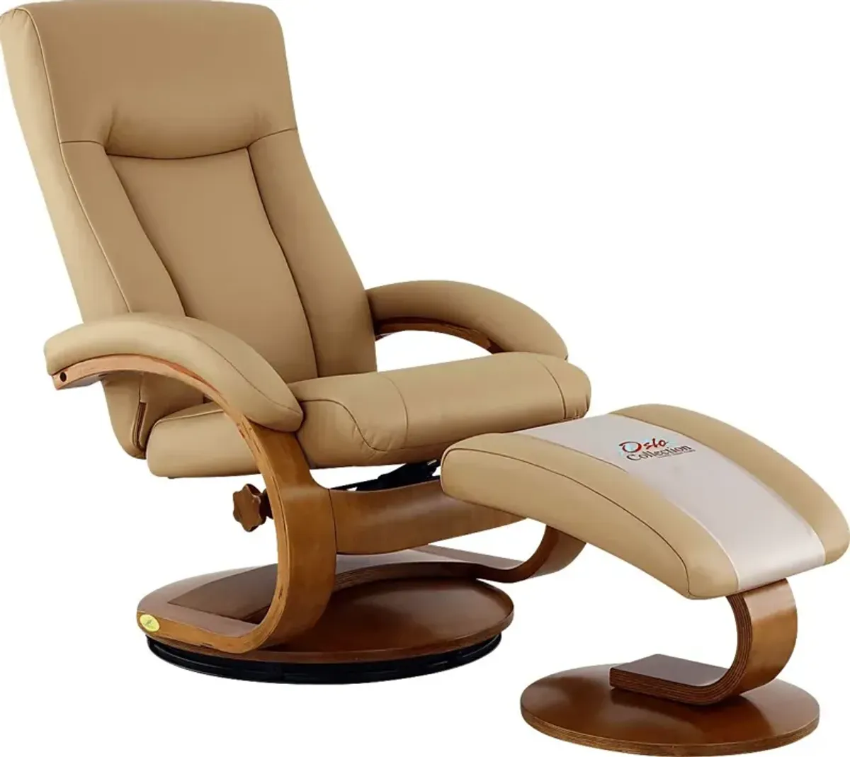 Oslo Collection Hamar Tan Recliner & Ottoman