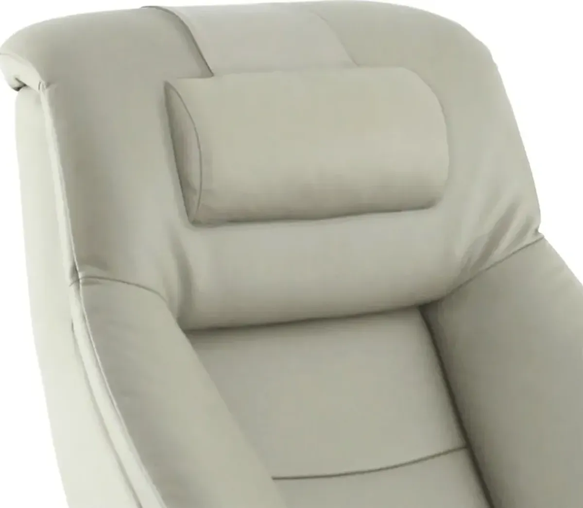 Oslo Collection Mandal Gray Leather Recliner & Ottoman