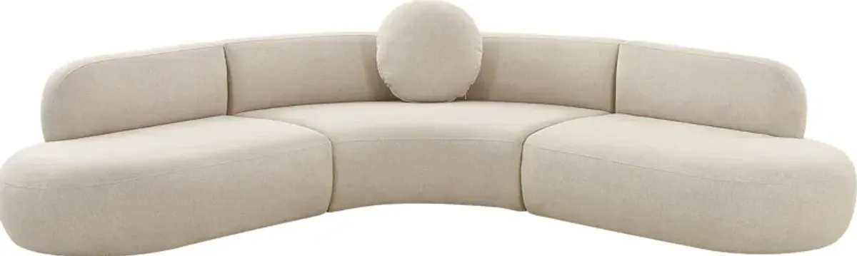 Columa Beige 3 Pc Sectional