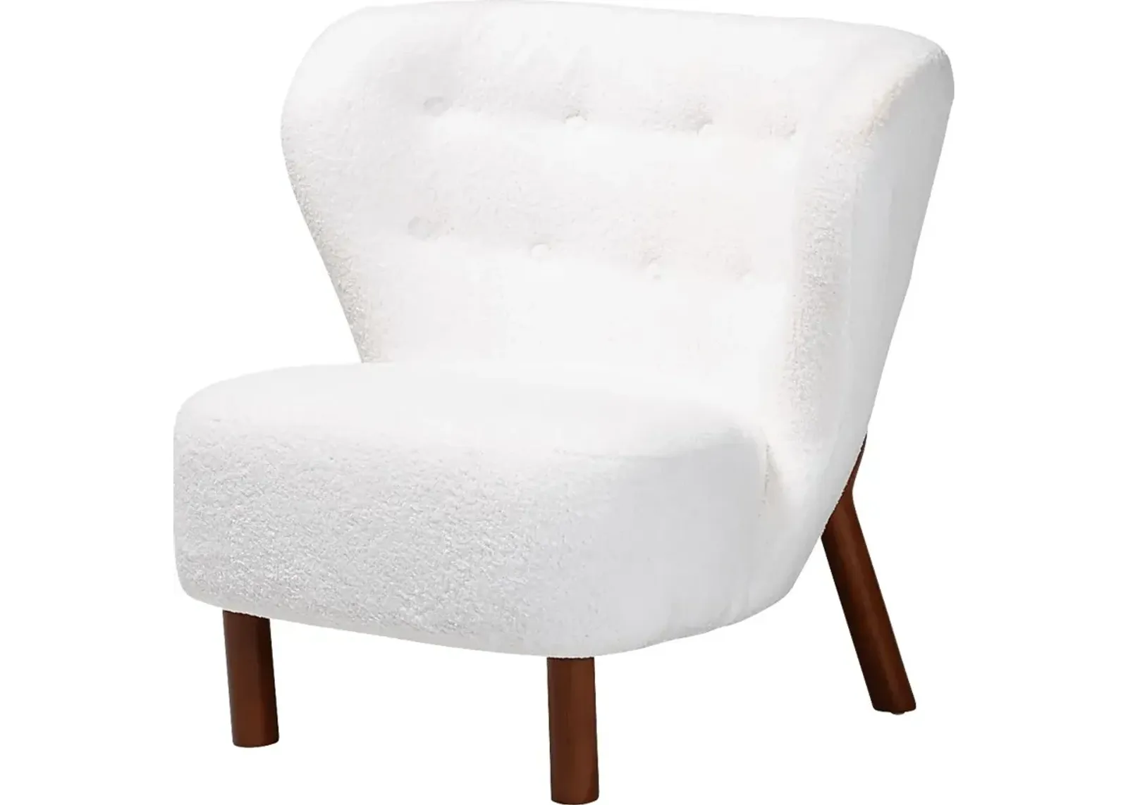 Aylera White Accent Chair