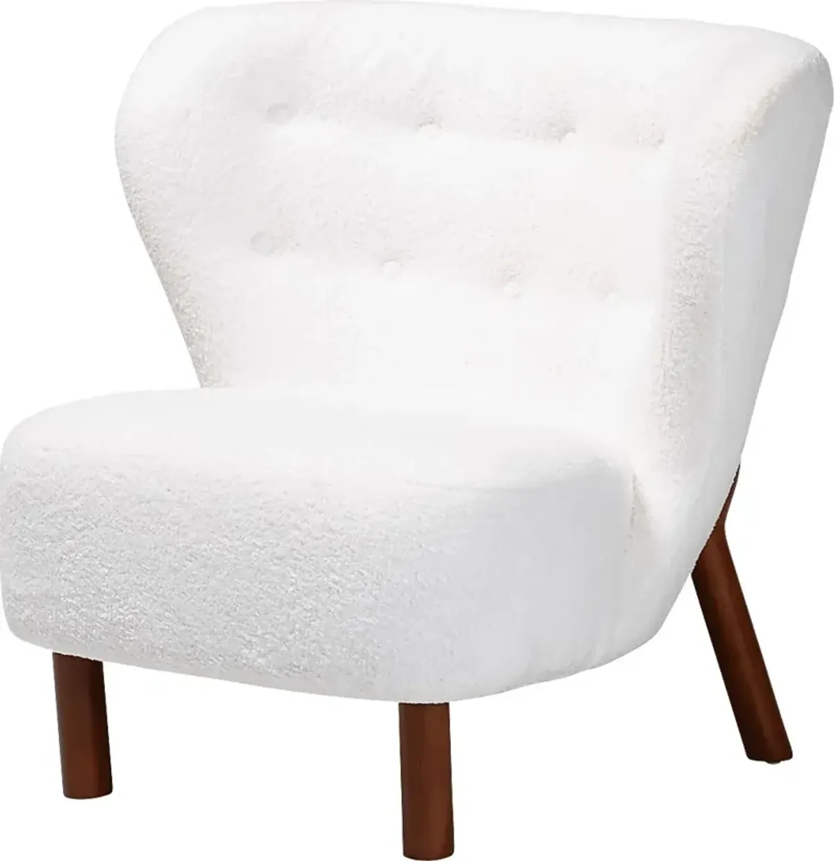 Aylera White Accent Chair