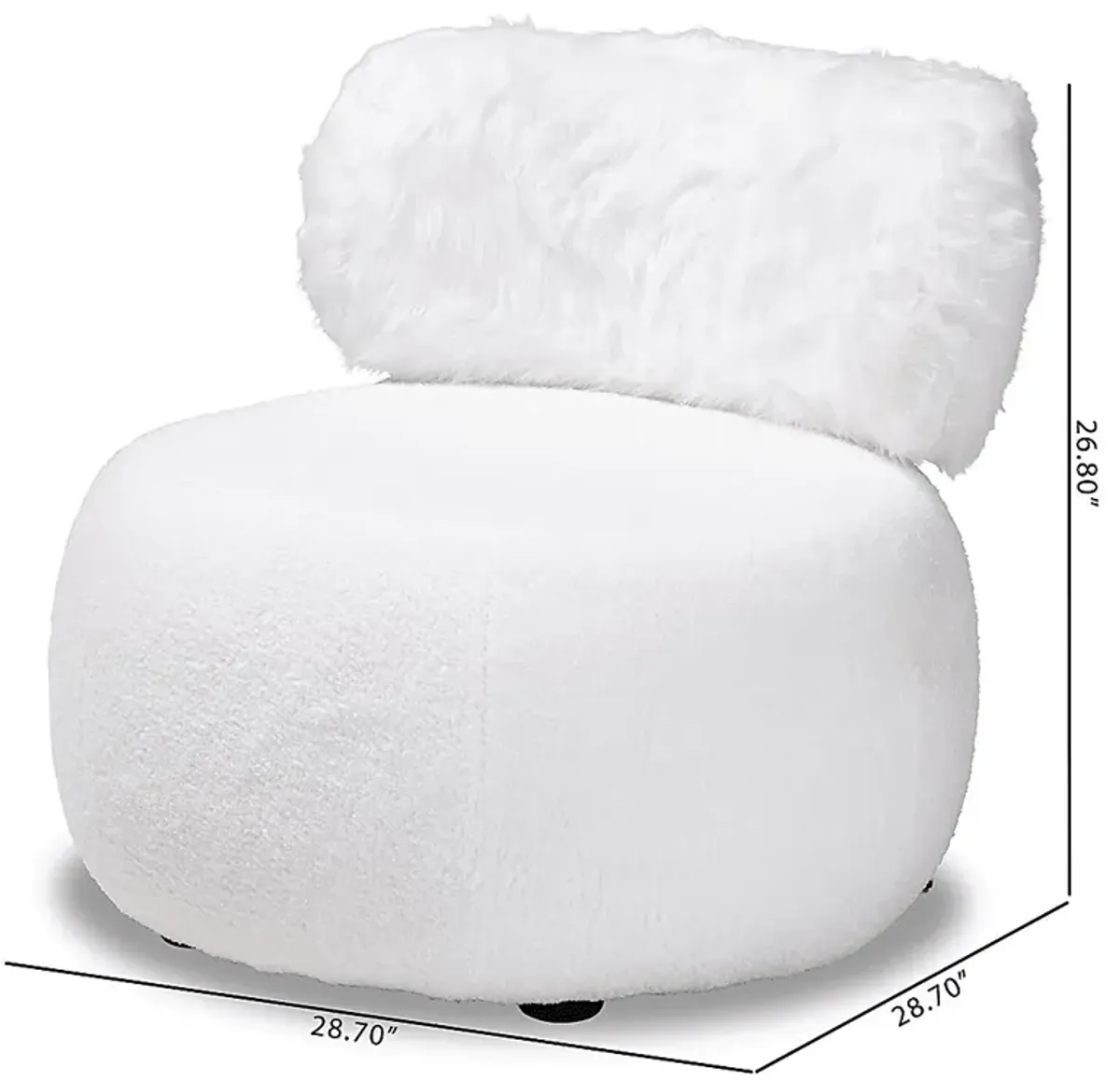 Cabrayla White Accent Chair