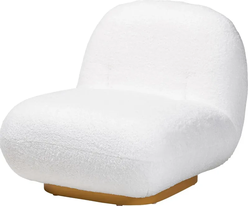 Avisan White Accent Chair