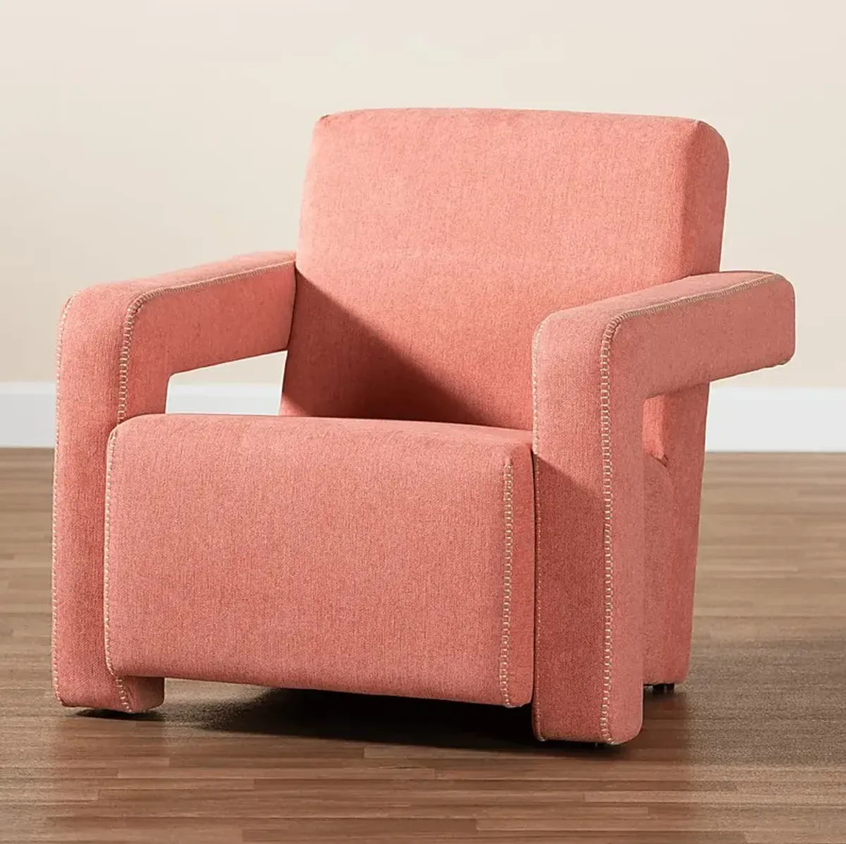 Ediane Light Red Accent Chair