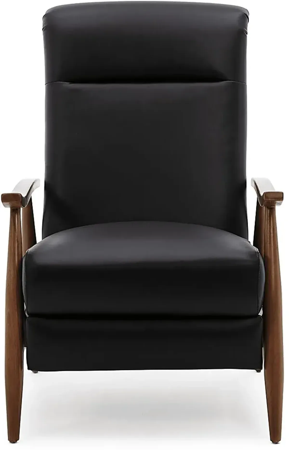 Benbro II Black Leather Push Back Recliner