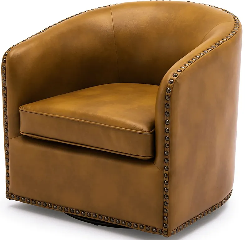 Colapissa Brown Swivel Arm Chair