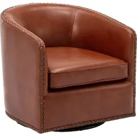 Colapissa Caramel Swivel Arm Chair