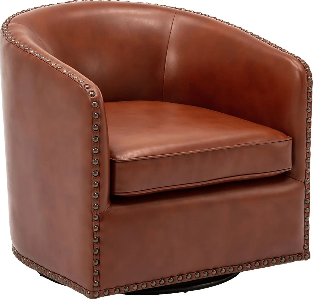 Colapissa Caramel Swivel Arm Chair