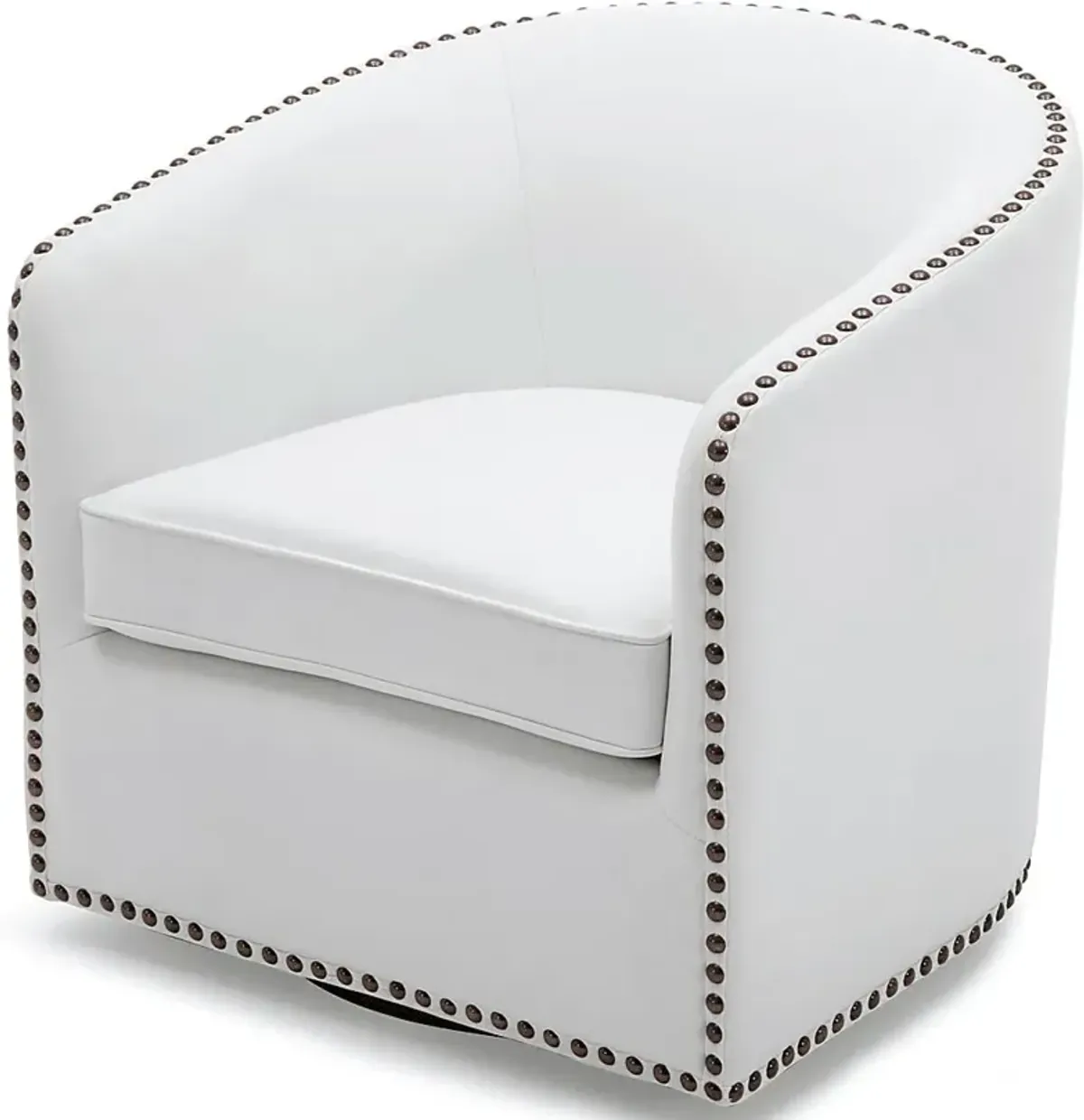 Colapissa White Swivel Arm Chair