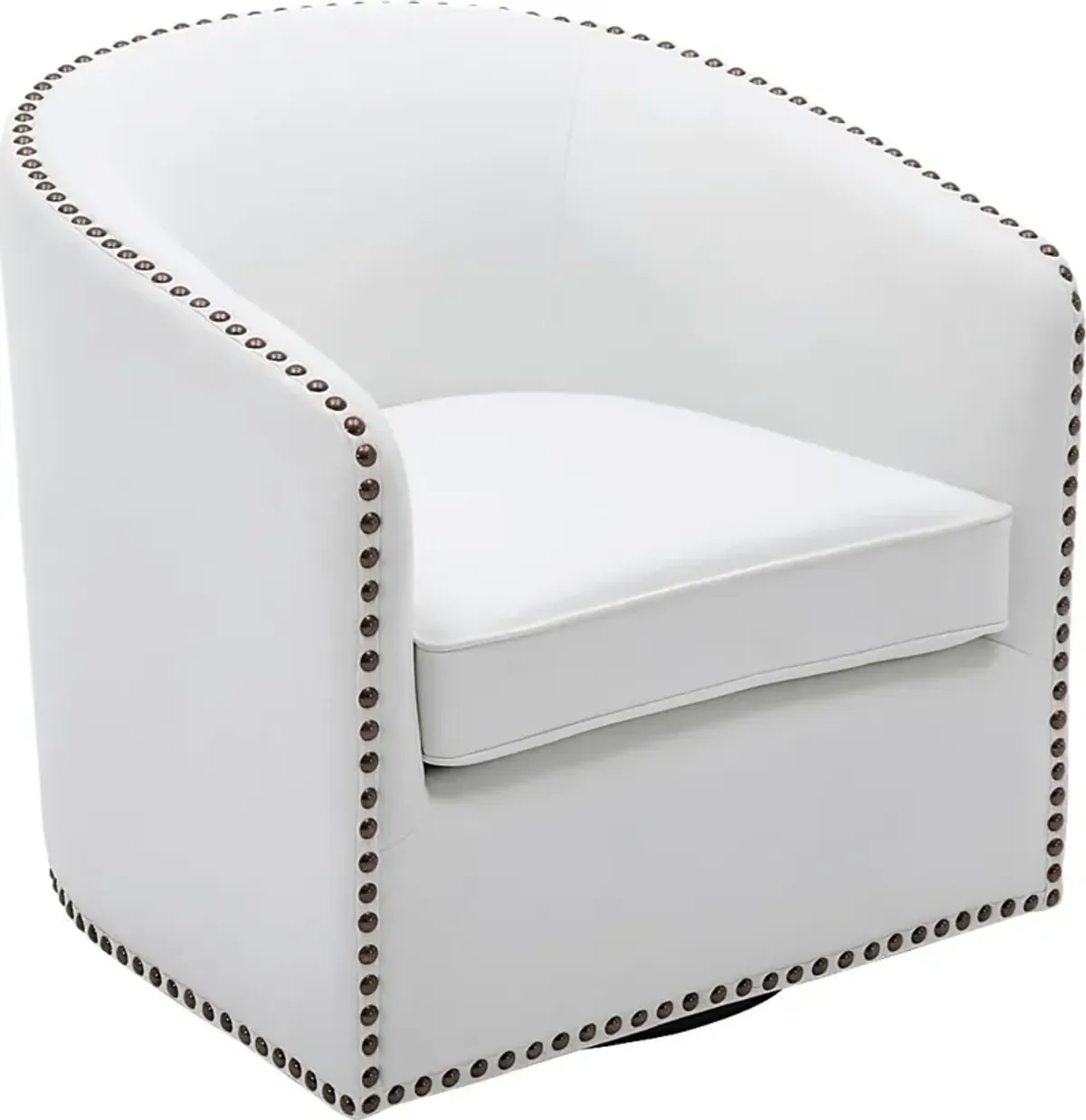 Colapissa White Swivel Arm Chair