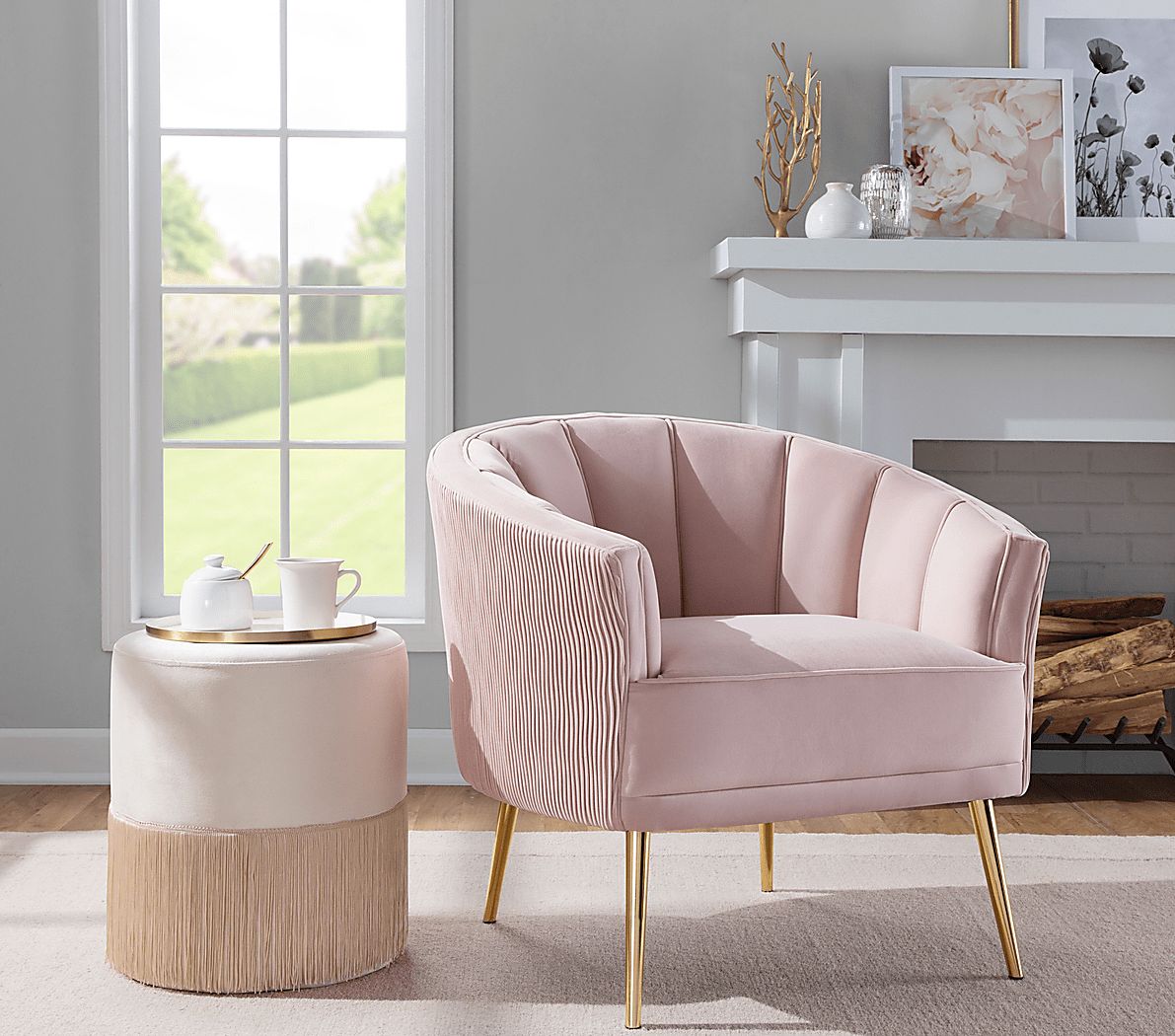 Tondee Pink Accent Chair