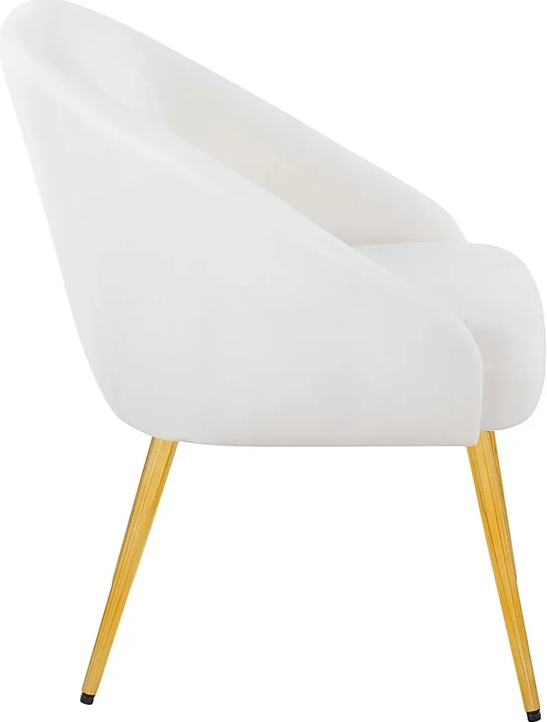 Yemassee White Accent Chair