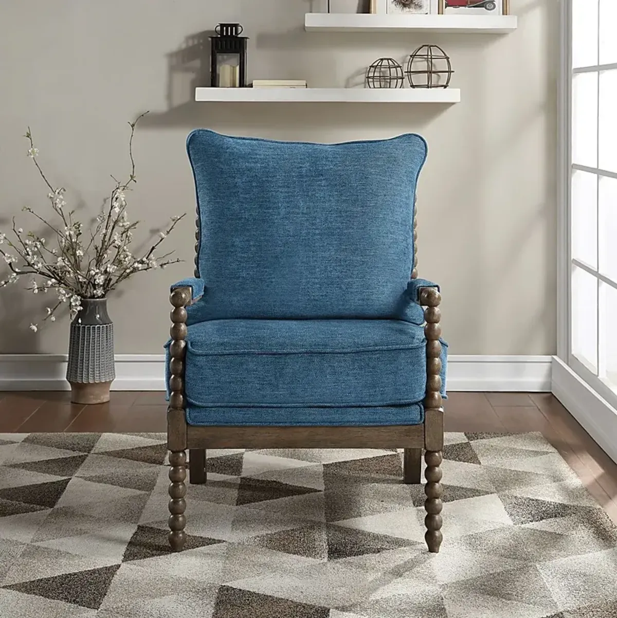 Ayleen Navy Accent Chair