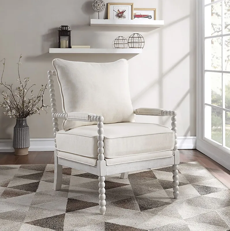 Etchern Cream Accent Chair