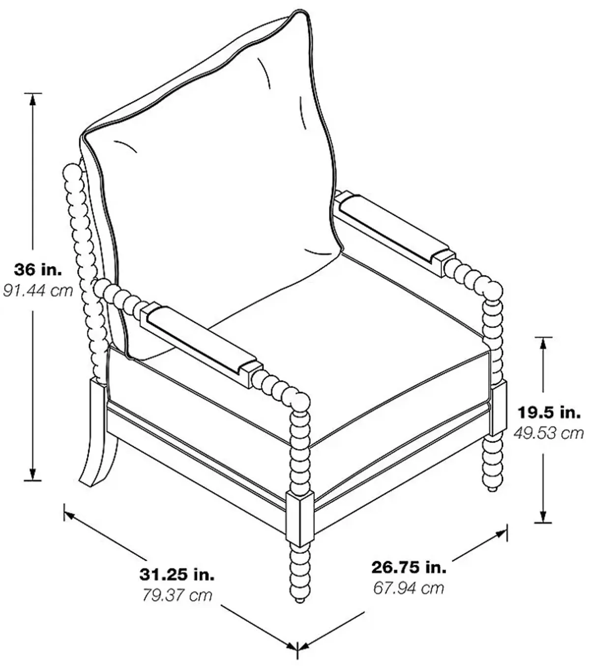 Avinelle Beige Accent Chair