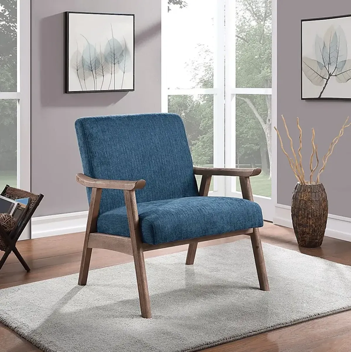 Sarapan II Navy Accent Chair