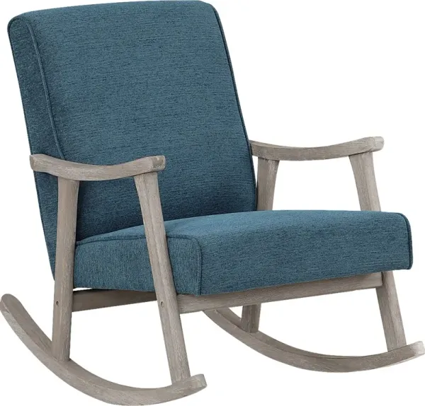 Eldonlee III Blue Rocker Chair