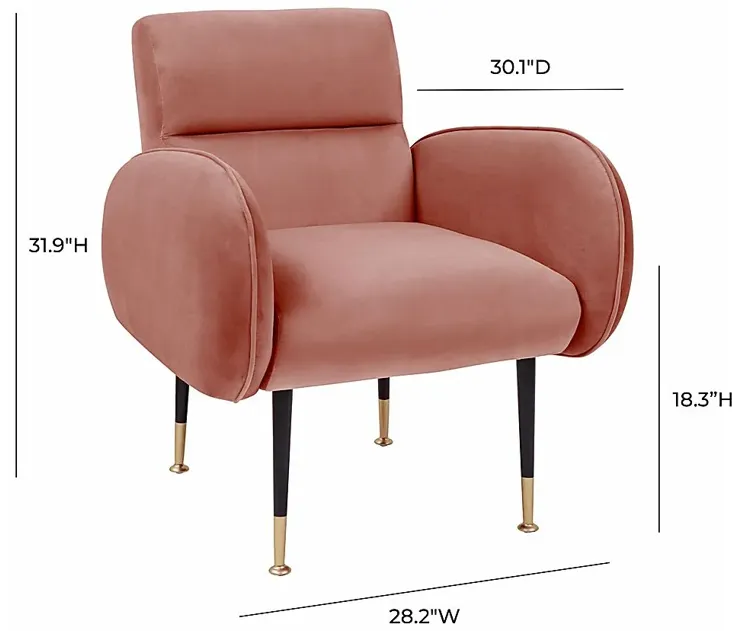 Nyelee Salmon Accent Chair