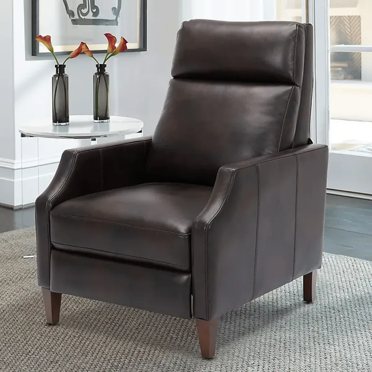 Grayview Brown Push Back Recliner