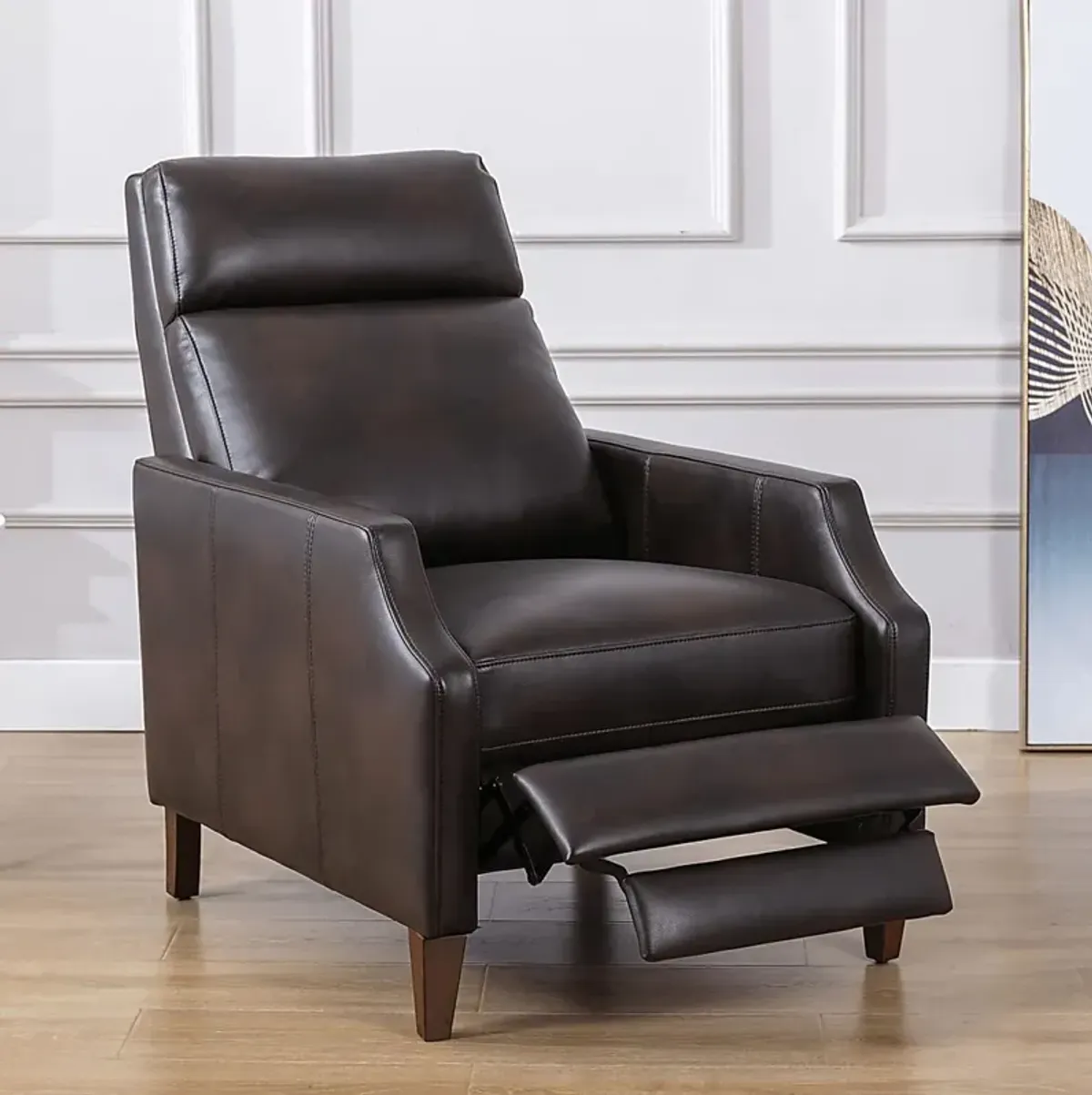 Grayview Brown Push Back Recliner