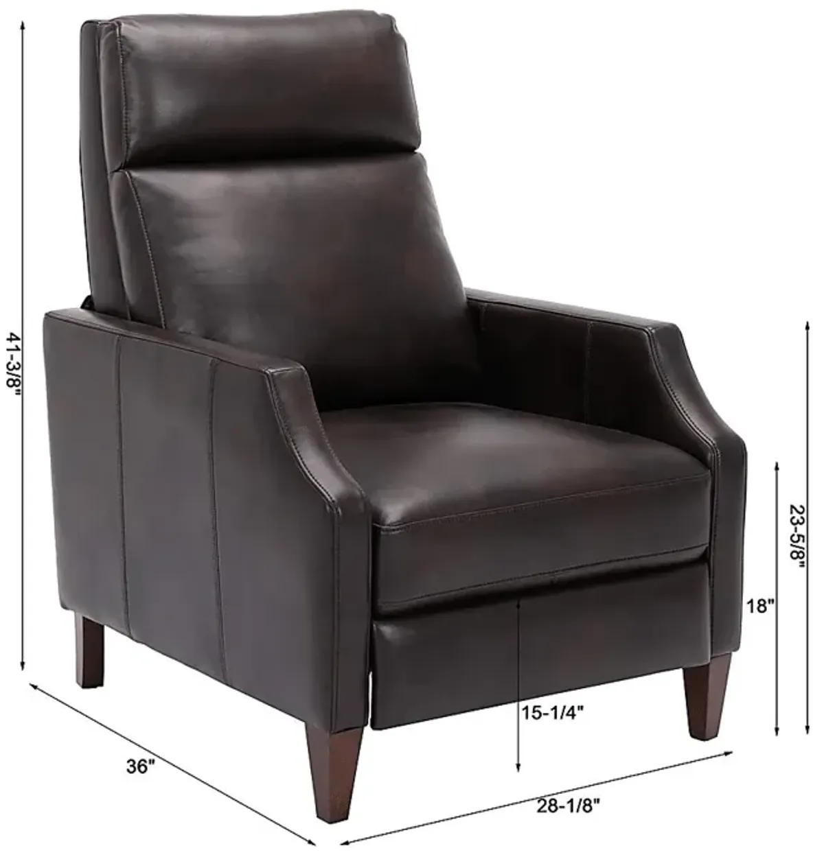 Grayview Brown Push Back Recliner