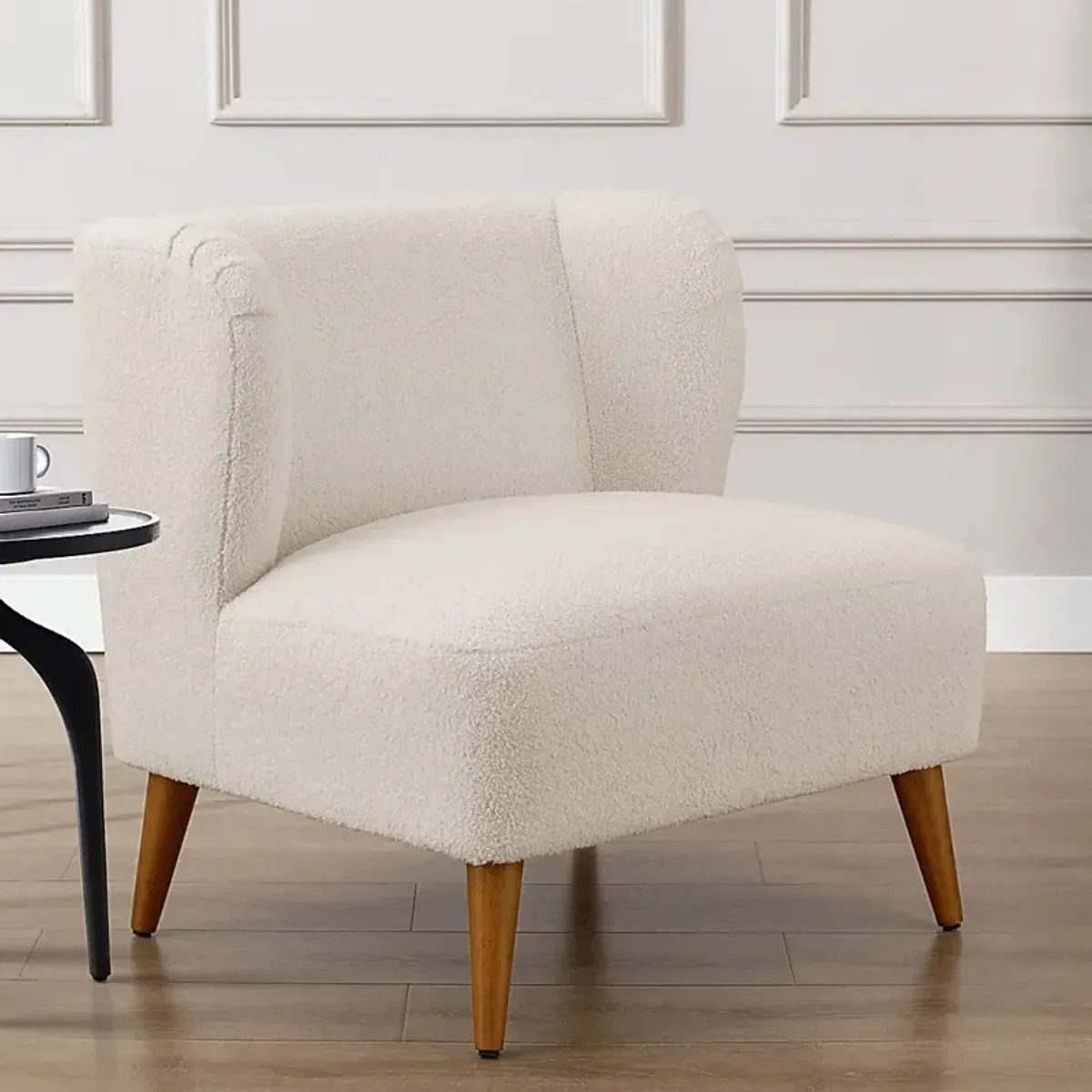 Maier White Accent Chair