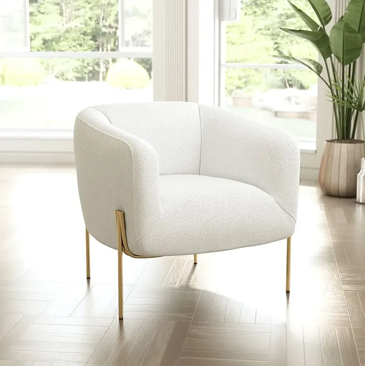 Ebersole Ivory Accent Chair