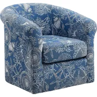 Tanith Blue Swivel Chair