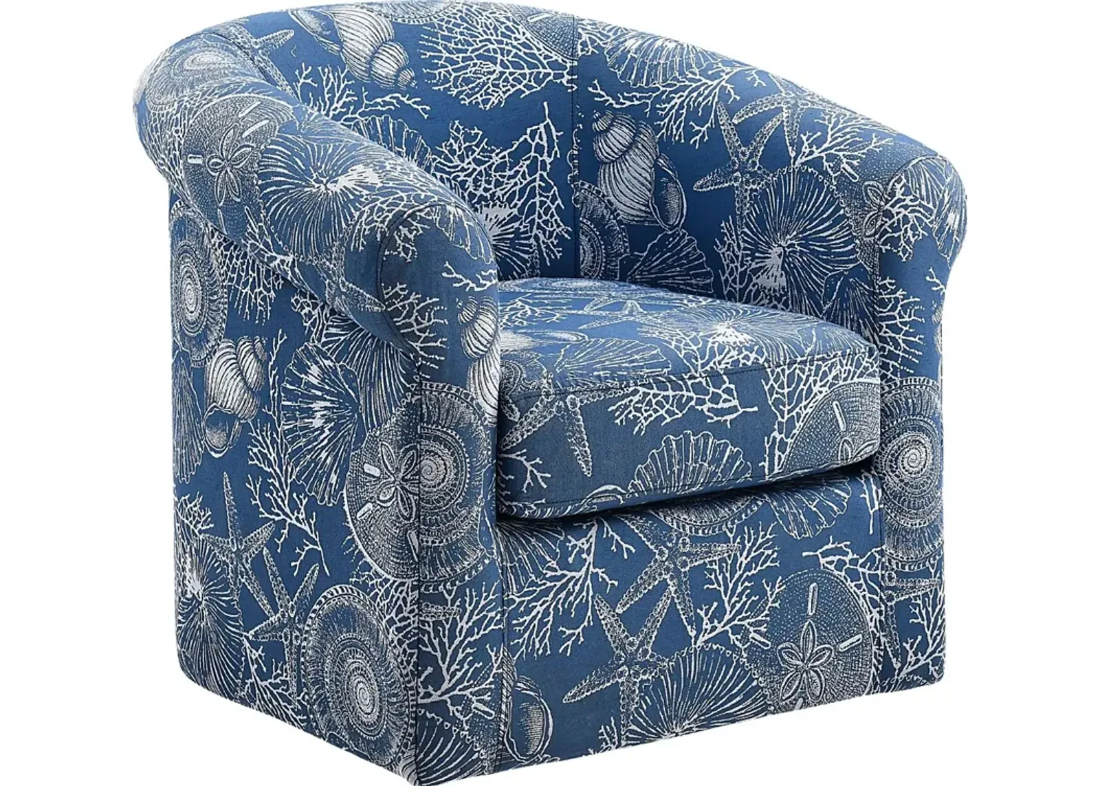 Tanith Blue Swivel Chair