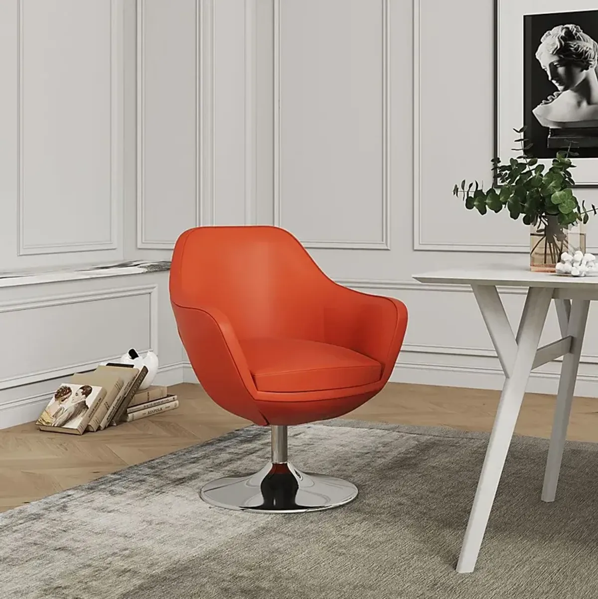 Rantoul Orange Accent Chair