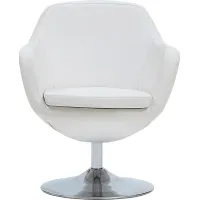 Rantoul White Accent Chair
