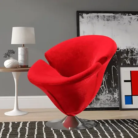 Rienders Red Accent Chair