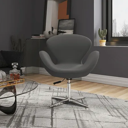 Witchazel Dark Gray Accent Chair