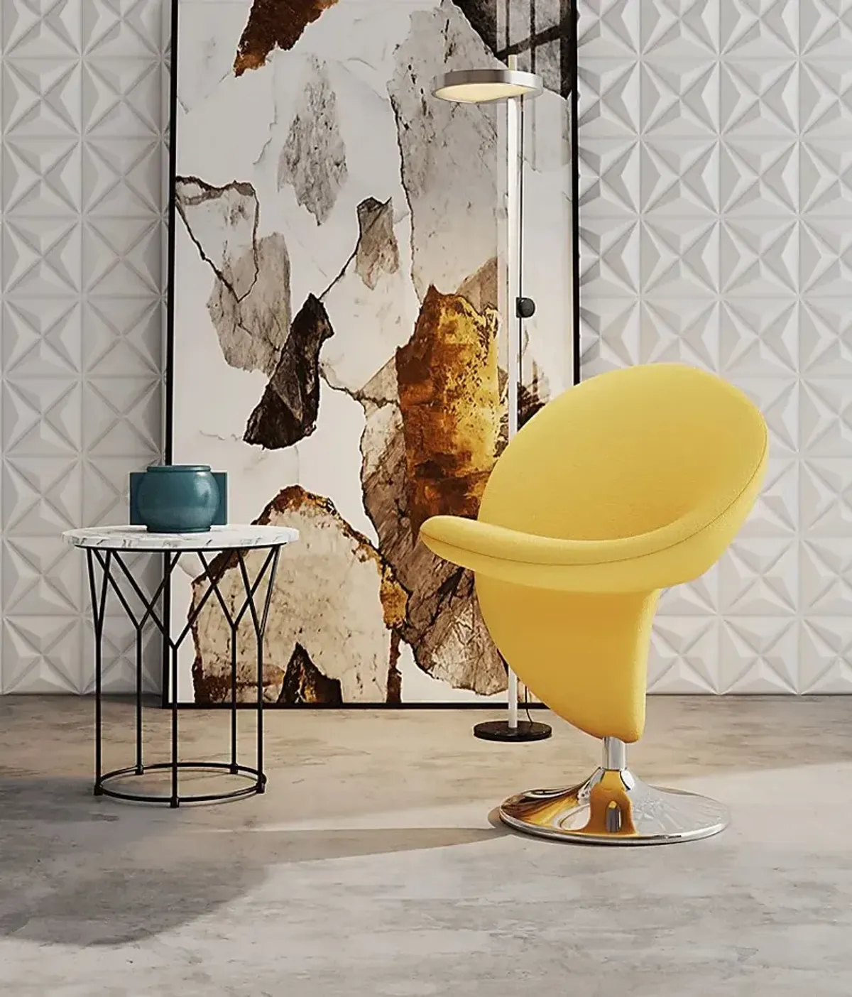 Claredda Yellow Accent Chair