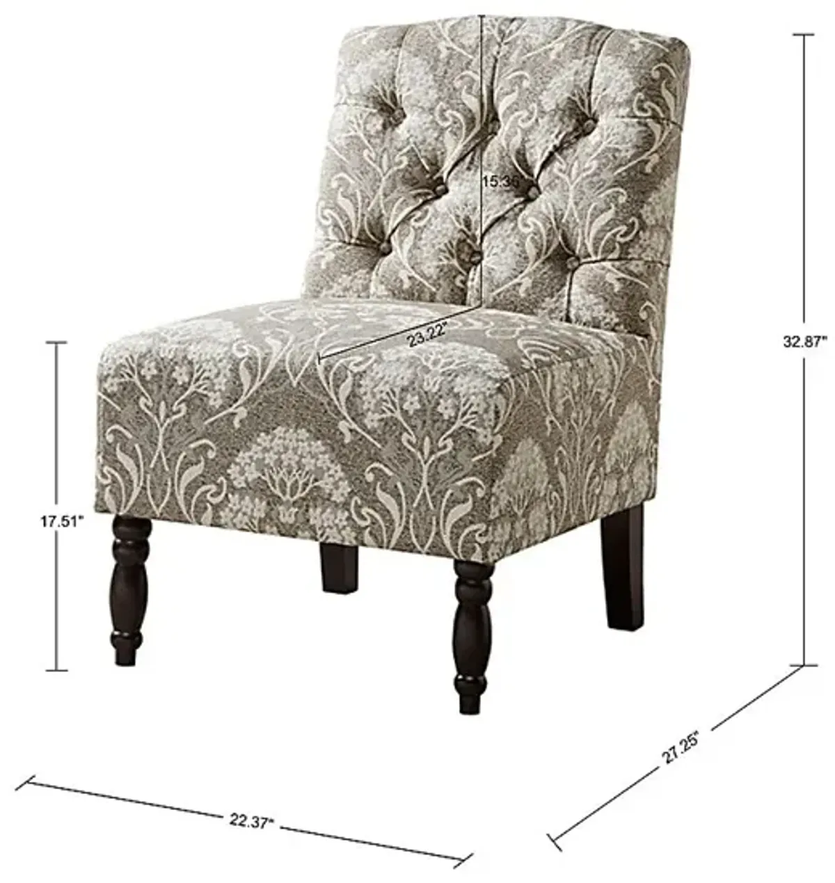 Verandin Taupe Accent Chair