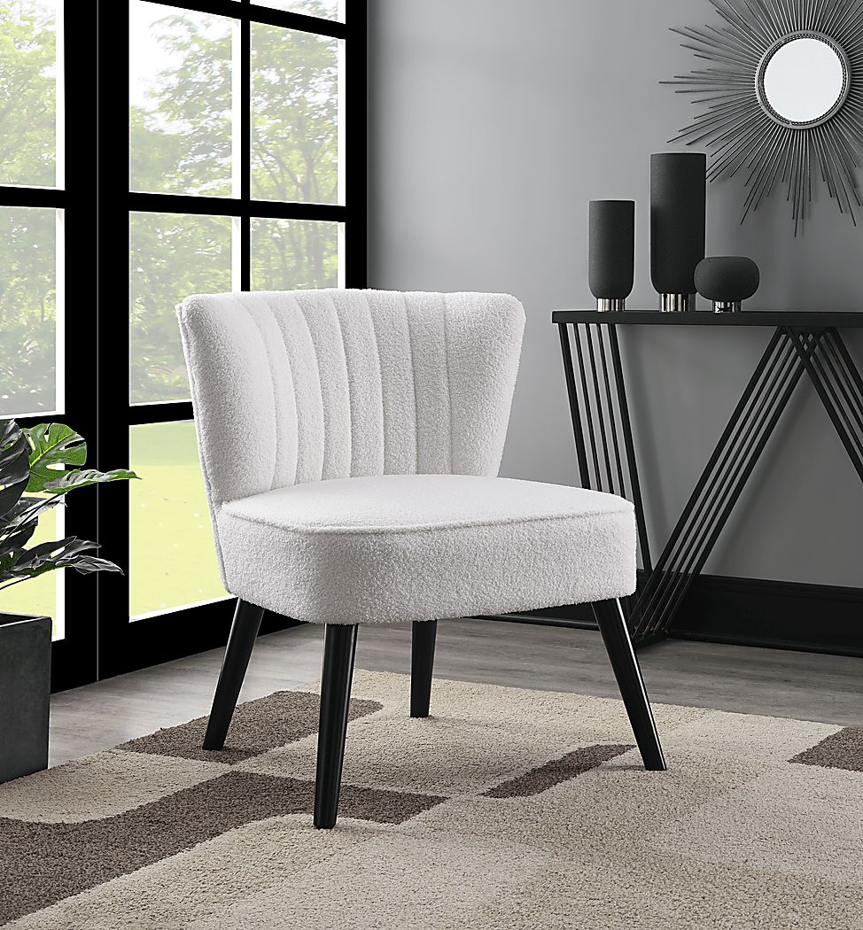 Glebe White Accent Chair