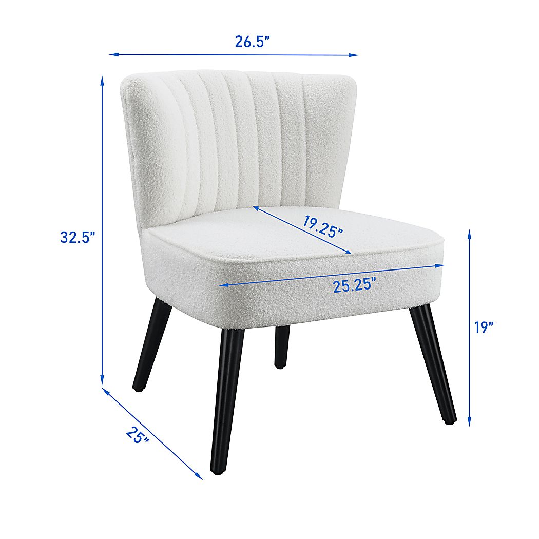 Glebe White Accent Chair