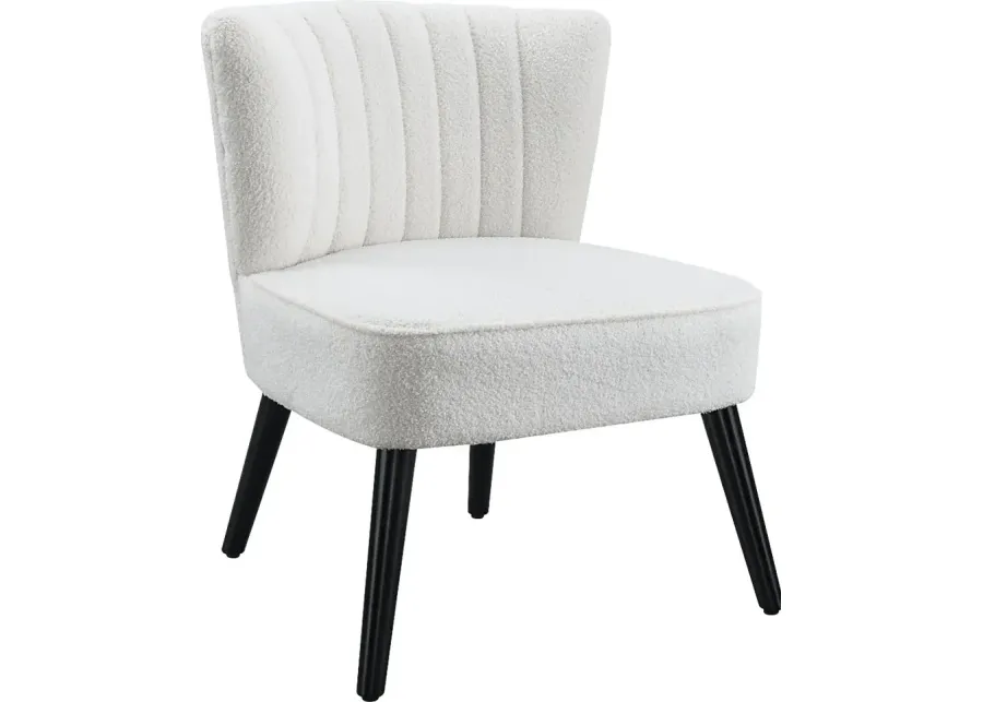 Glebe White Accent Chair