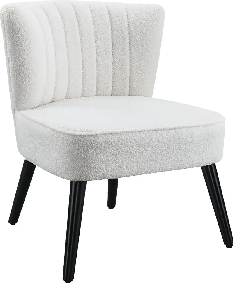 Glebe White Accent Chair