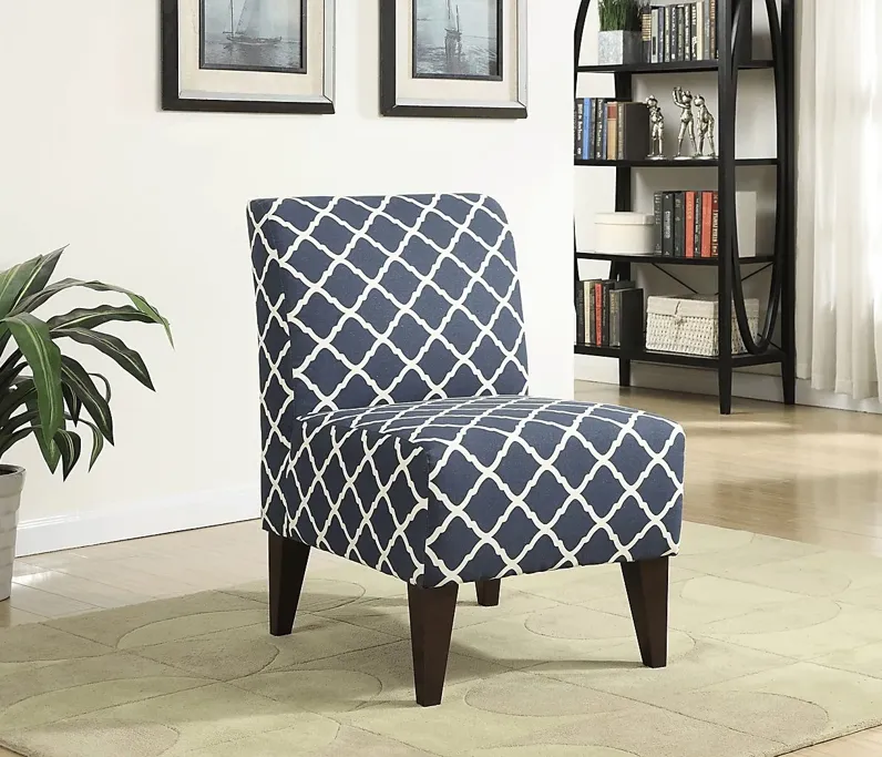 Fielden I Blue Pattern Accent Chair by Rooms To Go