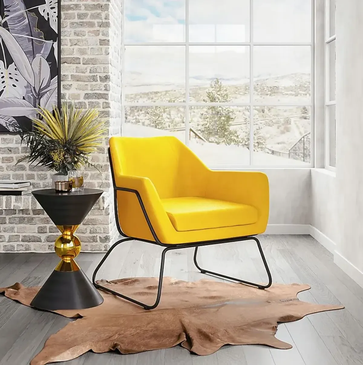 Gloralee Yellow Accent Chair