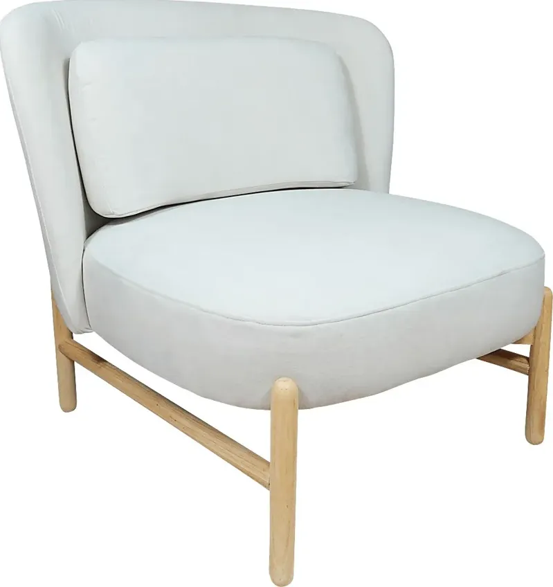 Claonia White Accent Chair