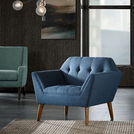 Carrere Blue Accent Chair