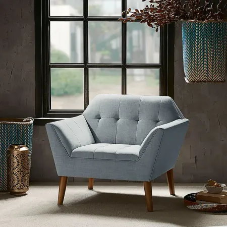 Carrere Light Blue Accent Chair