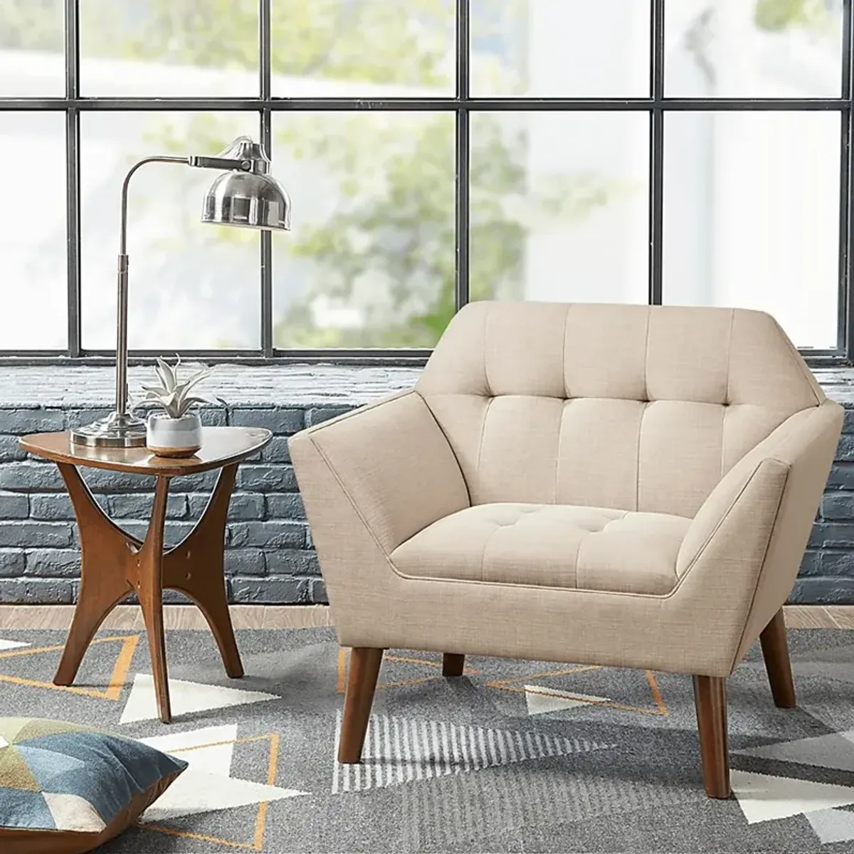 Carrere Beige Accent Chair