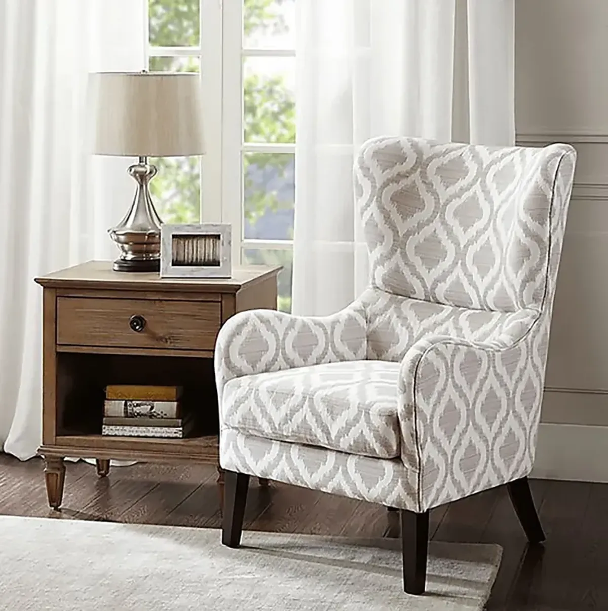 Fitzhenery White Accent Chair