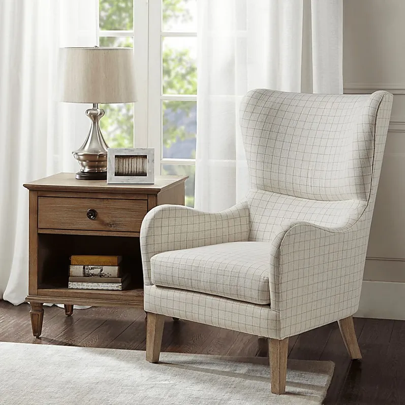 Fitzhenry Beige Accent Chair