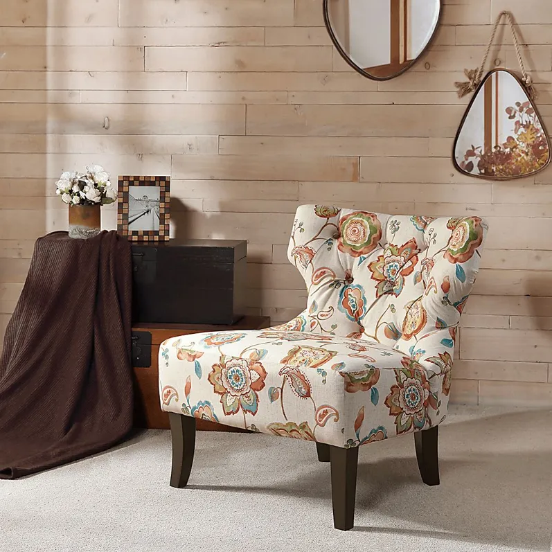 Xenia Orange Accent Chair