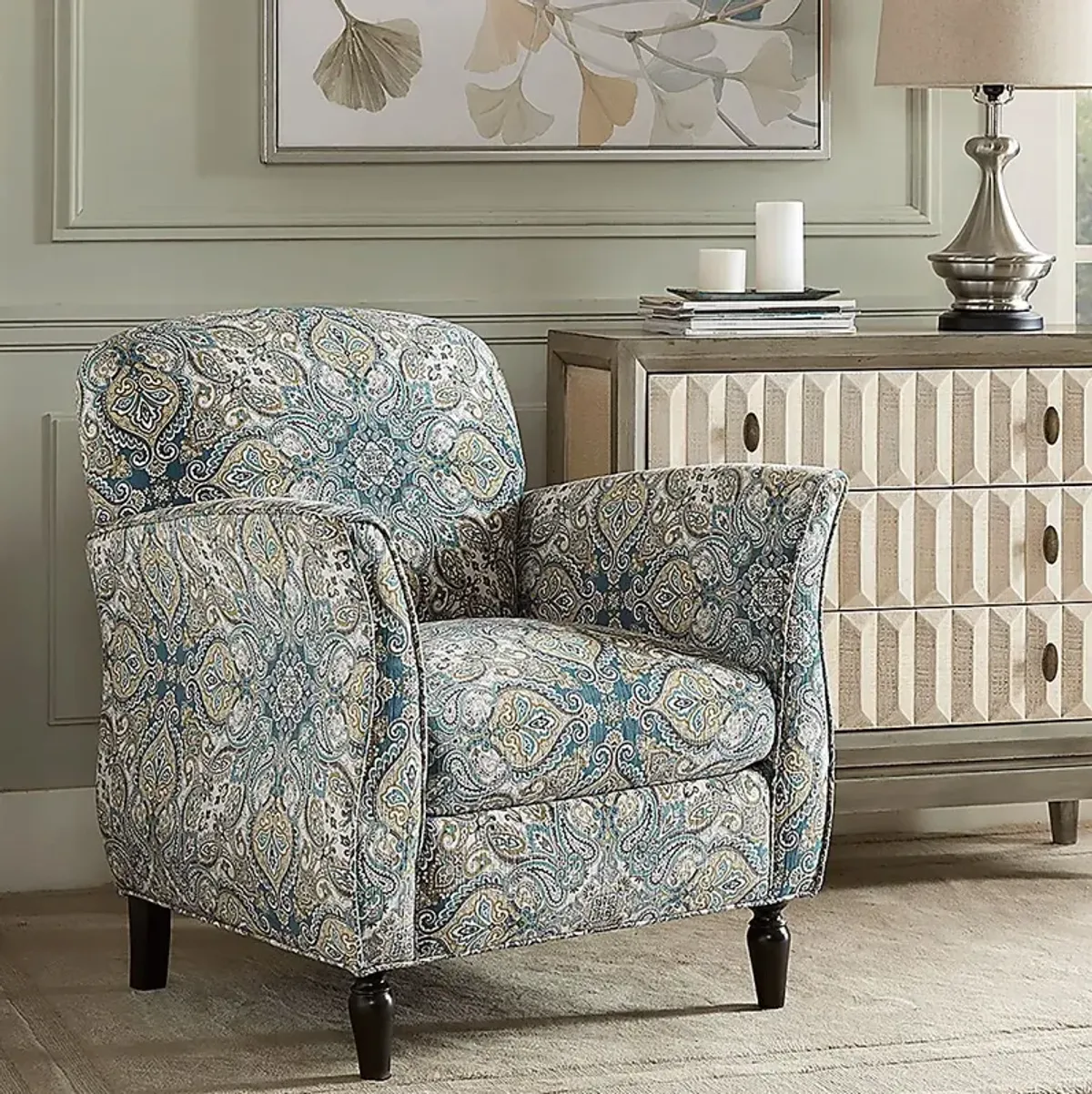 Wylie Blue Accent Chair